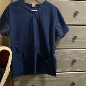 Navy blue scrub top